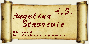 Angelina Stavrević vizit kartica